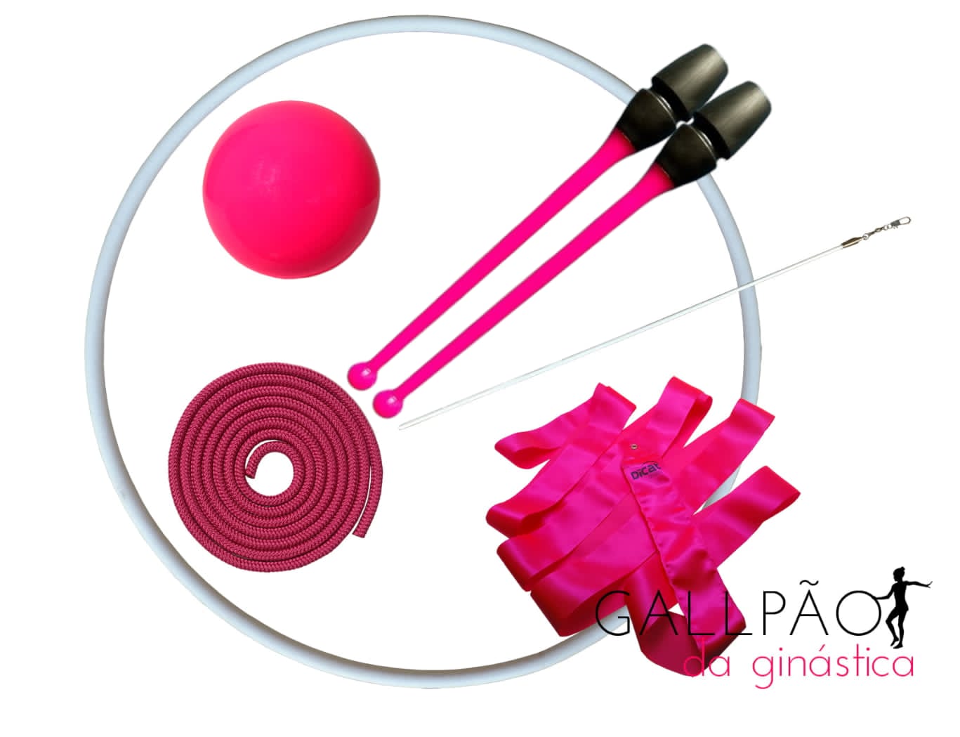 Kit Ginástica Rítmica Pink "MIRIM"