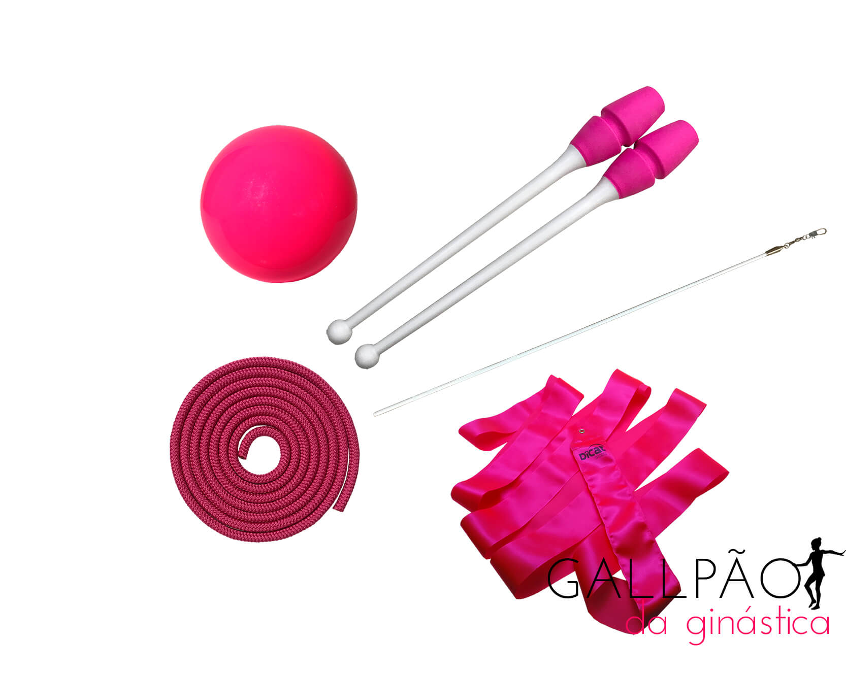 Kit Ginástica Rítmica Pink "MIRIM" (SEM ARCO)